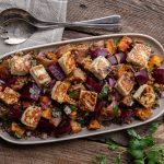 Roasted Sweet Potato, Lentil and Pickled Beet Salad